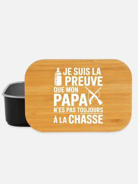 T-shirt humoristique bébé – Papa pas toujours - Boîte à goûter - noir