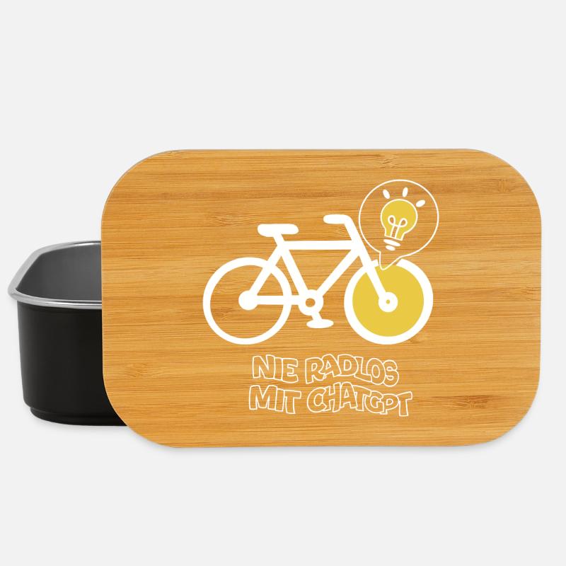 Cycling with creative light bulb design - Lunch Box - black