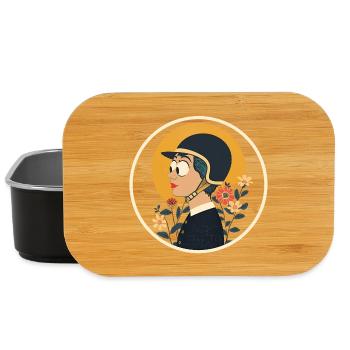 Vintage Racer Girl Illustration - Lunch Box - Schwarz - Vorne