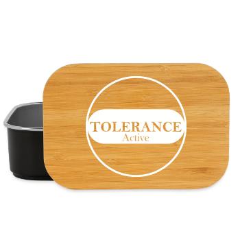 Tolerance & Love Symbol Design - Boîte à goûter - noir - Devant