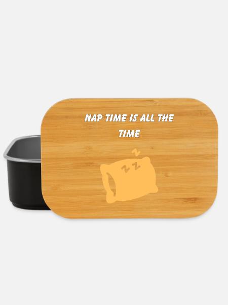Creative Quote About Nap and Rest - Lunch Box - black