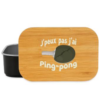 Humour Ping-Pong Break - Boîte à goûter - noir - Devant