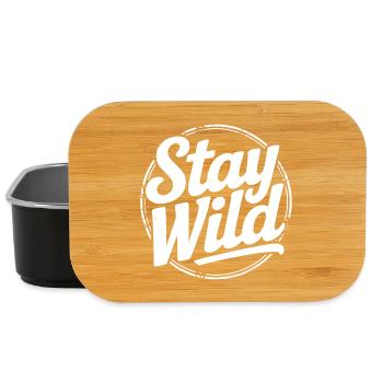 Stay Wild - Adventure Proverb - Lunch Box - black - Front