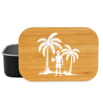 Moment de loisirs tropicaux sur la plage - Boîte à goûter - noir - Devant