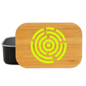 Labyrinth Maze Crop Circle - Lunch Box - black - Front