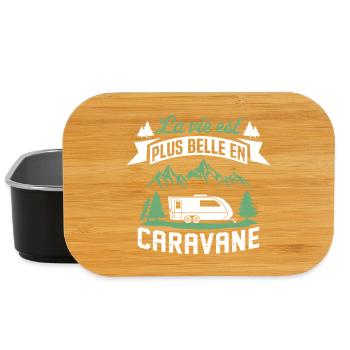 La Vie Est Plus Belle En Caravane   - Boîte à goûter - noir - Devant