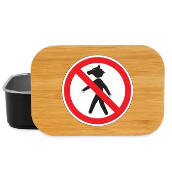Werewolf Prohibition Sign – Hu Signage - Lunch Box - black - Front