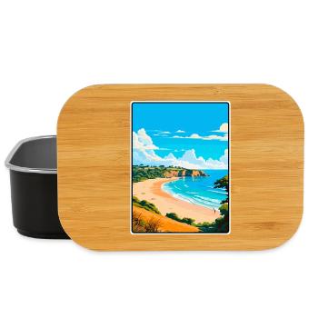 Poster de voyage vintage Jersey de St Brelade Cityscape - Boîte à goûter - noir - Devant