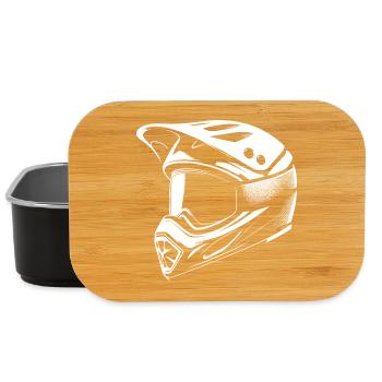 Motocross-Helm Illustration - Lunch Box - Schwarz - Vorne