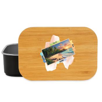 Natur Strand Bild niedliches Sommerdesign - Lunch Box - Schwarz - Vorne