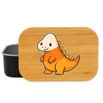 Playful dinosaur motif for children - Lunch Box - black - Front