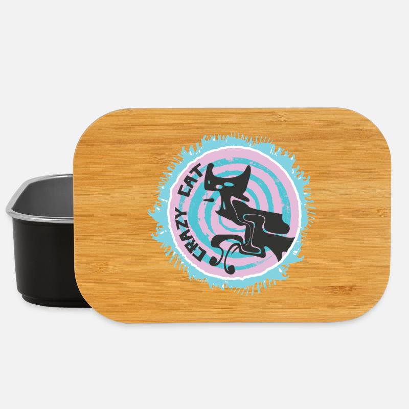 Abstrakte Katze mit Zitat - Lunch Box - Schwarz