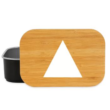 Abstract Geometric Triangle Composition - Lunch Box - black - Front
