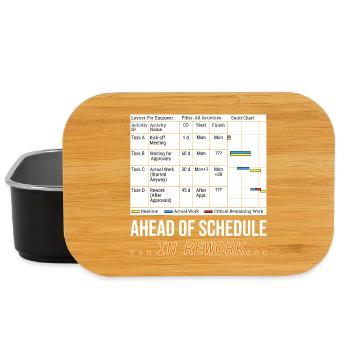 Dem Zeitplan voraus... In Überarbeitung (lustiges Gantt-Diagramm) - Lunch Box - Schwarz - Vorne
