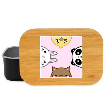 cute animals - Lunch Box - Schwarz - Vorne