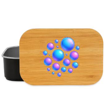Irisierende Blasen Neonfarben - Lunch Box - Schwarz - Vorne