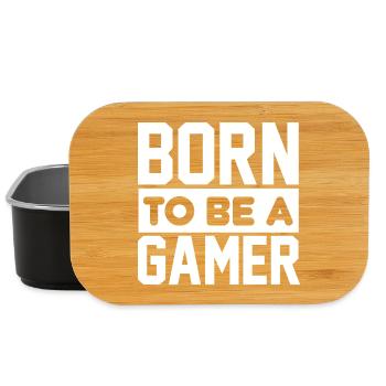 Born to Be a Gamer - Bold Quote - Lunch Box - black - Front