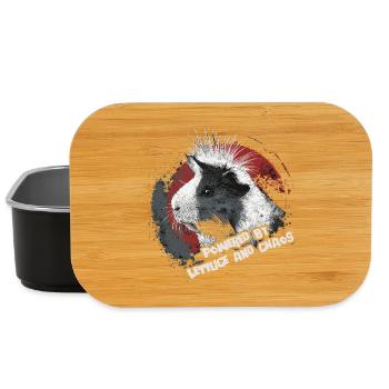 Guinea pig with funny saying - Lunch Box - black - Front