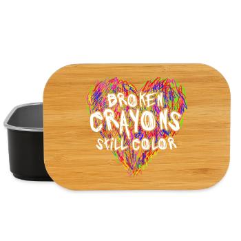 Broken Crayons Still Color Mental Health Awareness - Lunch Box - black - Front
