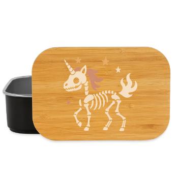 Skeleton Unicorn Stars - Lunch Box - black - Front