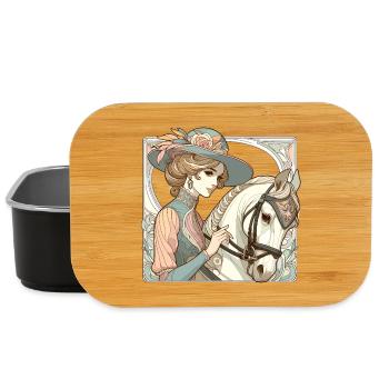 Cheval de dressage Noble Art Nouveau Cadeau - Boîte à goûter - noir - Devant