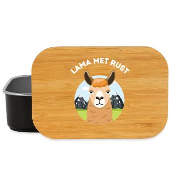 Llama at Rest – Funny pun - Lunch Box - black - Front