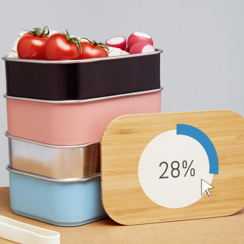 Blue Progress Ring IT Software PC Computer Lunch Box