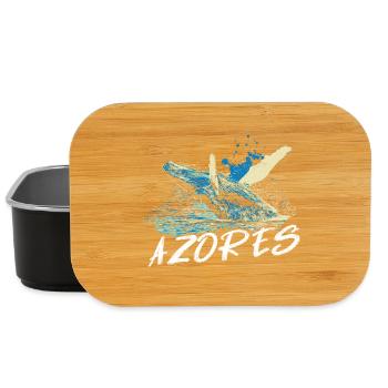 Azoren Buckelwal, Blauer Ozean Kunst - Lunch Box - Schwarz - Vorne