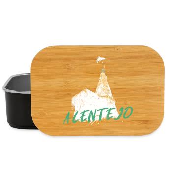 fireplace with typical Alentejo stork - Lunch Box - black - Front