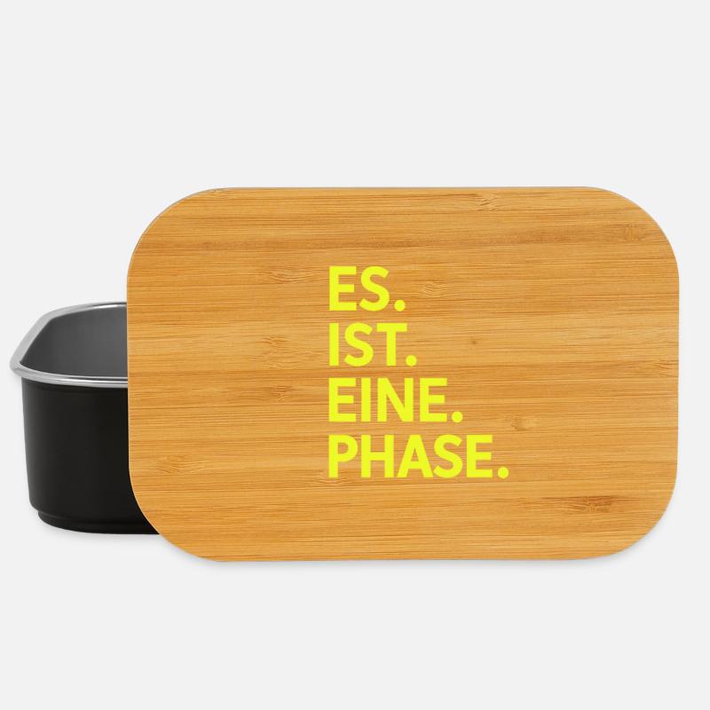 Es. Ist. Eine. Phase. Neongelb  - Lunch Box - Schwarz