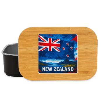 Conception du drapeau de la Nouvelle-Zélande - Boîte à goûter - noir - Devant