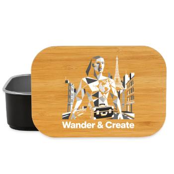 Voyage Art Design Carte du monde Paris Wanderlust - Boîte à goûter - noir - Devant