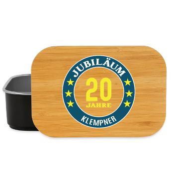 Plombier 20 ans 20e anniversaire - Boîte à goûter - noir - Devant
