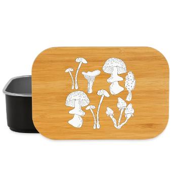 Mushroom picking autumn - Lunch Box - black - Front