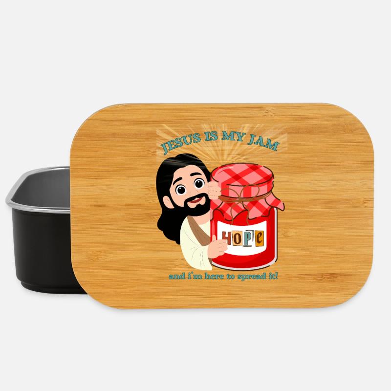 Jesus Is My Jam Christian Humor - Lunch Box - black
