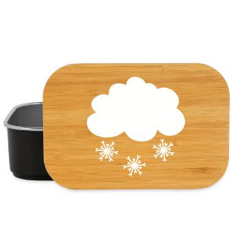 Snow Cloud with Snowflakes - Lunch Box - black - Front