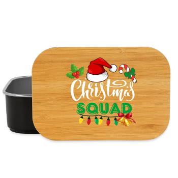 christmas squad, marry christmas - Lunch Box - black - Front