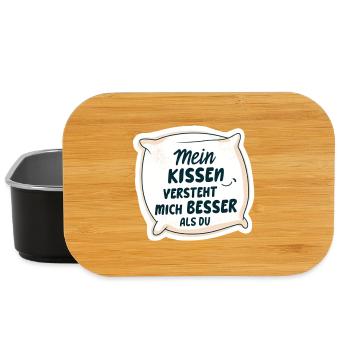 Mein Kissen versteht mich besser als du 💤 - Lunch Box - Schwarz - Vorne