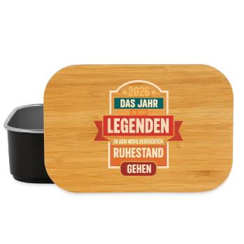 Retraite Legend 2026 – Cadeau de retraité - Boîte à goûter - noir - Devant