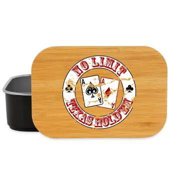 Cartes de poker No Limit – Texas Hold’em Design - Boîte à goûter - noir - Devant