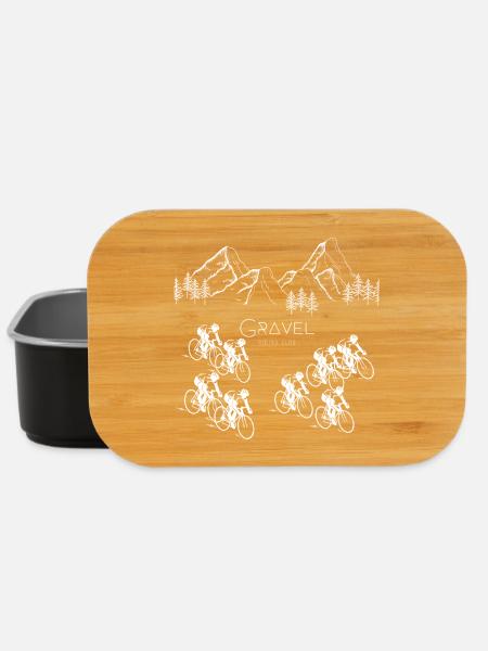 Gravel Riding Club – Gravelbike & Berge Motiv - Lunch Box - Schwarz