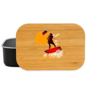 Kite Surfer Farbexplosion Print - Lunch Box - Schwarz - Vorne
