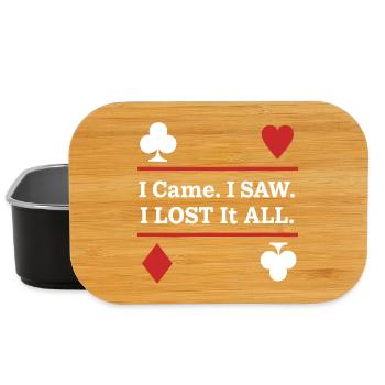 I came. I saw. I Lost Everything – Playing Cards - Lunch Box - black - Front