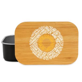 Typographic Vinyl Disc with hardcore music styles - Lunch Box - black - Front