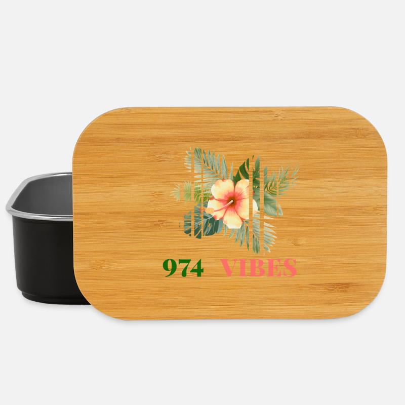 Hibiscus Tropical 974 Vibes - Boîte à goûter - noir