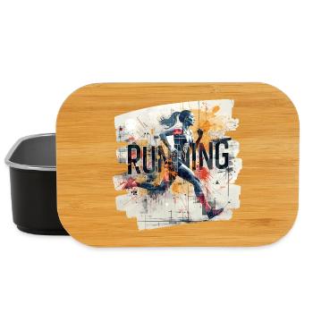🏃 ♀️ Running – energy in motion - Lunch Box - black - Front