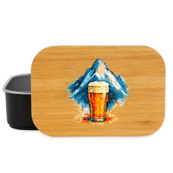Bier im Berggipfel Aquarell - Lunch Box - Schwarz - Vorne