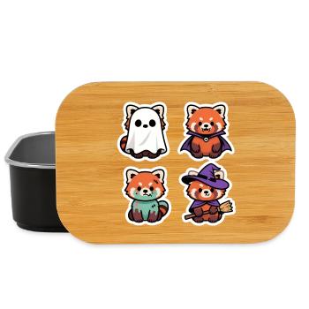 Halloween Kawaii Panda Niedlich Kostüm Geschenk - Lunch Box - Schwarz - Vorne