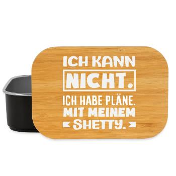 Shetty Pferde Pferdemädchen Reiten Ponyfans Reiter - Lunch Box - Schwarz - Vorne