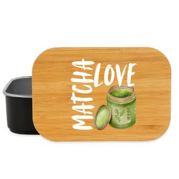 Matcha Love Matcha Latte Saying Sayings Gift - Lunch Box - black - Front